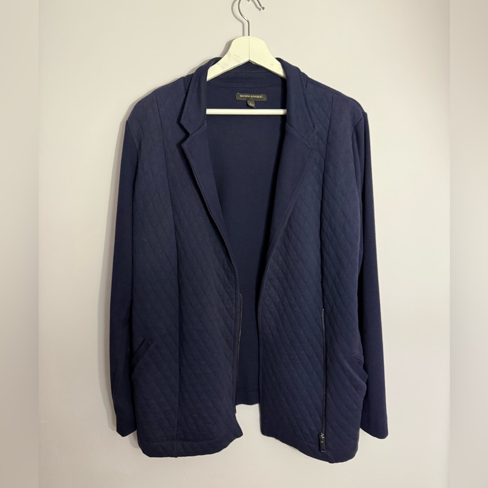 Banana Republic Dark Blue Quilted Blazer / Jacket